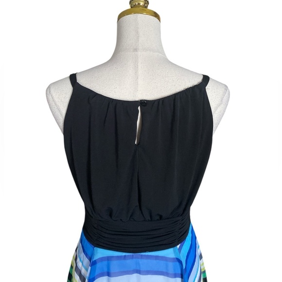 SANGRIA Y2K Striped Fairy Handkerchief Hem Sleeveless Dress Size 10 Whimsical - Picture 6 of 10